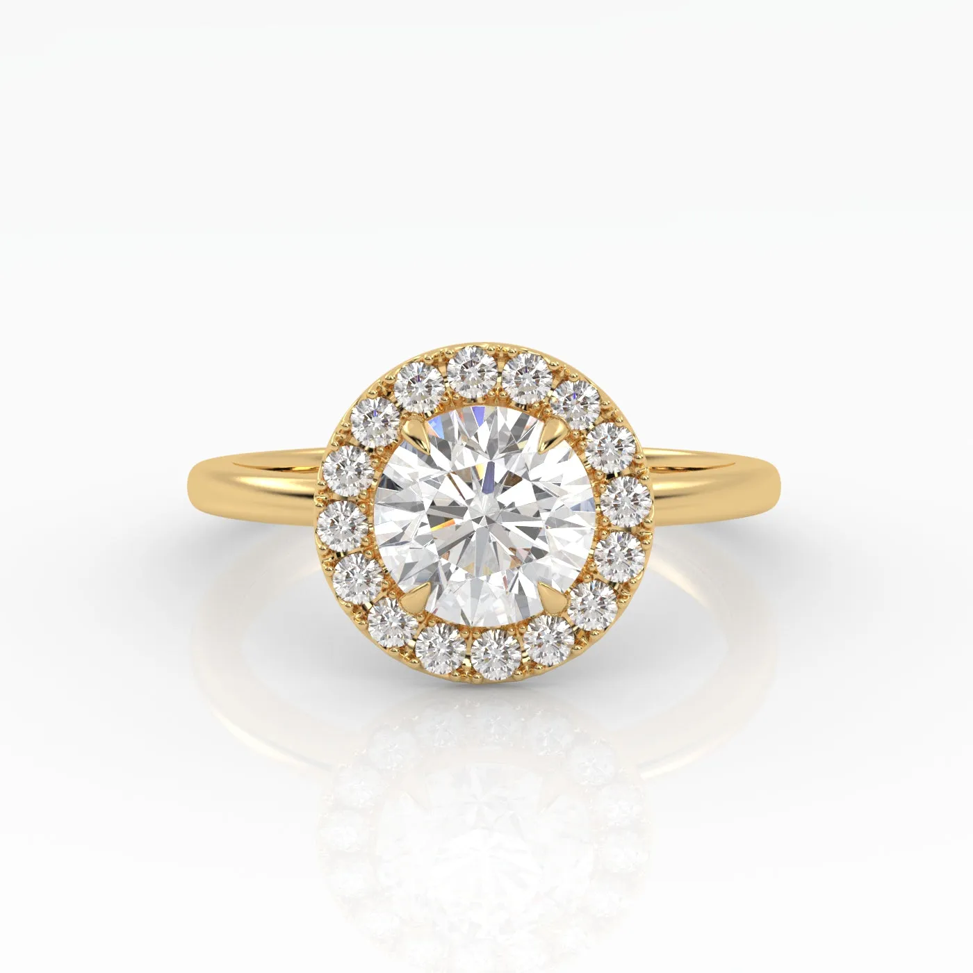 The Round Solitaire with Halo