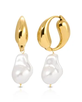 Twist Vegan Pearl Earrings