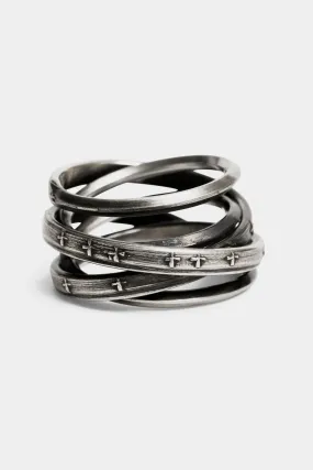 Wound unite silver ring